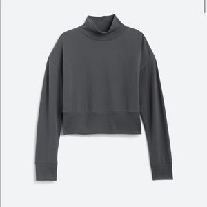 Misty pullover cropped mockneck sweatshirt